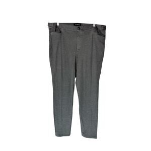 Talbots Lexington Pants Gray Office Work Career Business Skinny Leg‎ Size 14